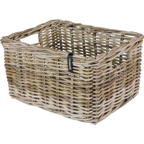 Basil Dax S Vorderer Rattan-Fahrradkorb Grau