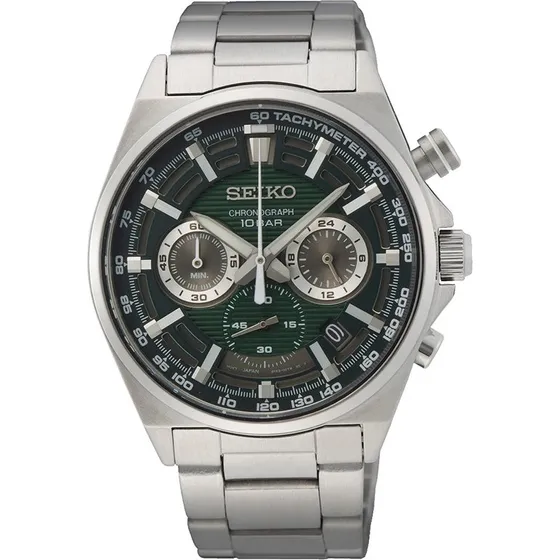 Seiko SSB405P1 Chronograph Herren  Tachymeter, grnes Zifferblatt, Edelstahl