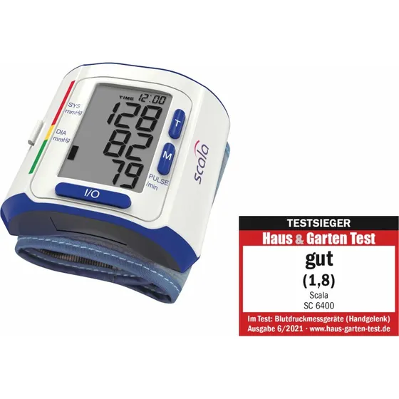 Scala SC 6400 Handgelenk-Blutdruckmessgert wei/blau