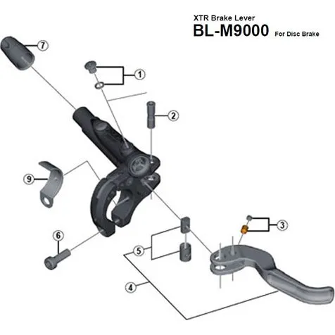 Shimano XTR BL-M9000 Hebelachse Nr. 2