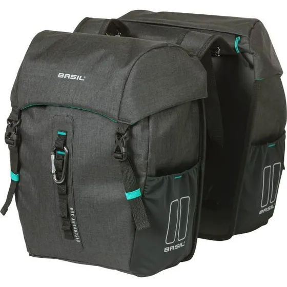 Basil Discovery 365D Doppeltasche 18L schwarz/türkis