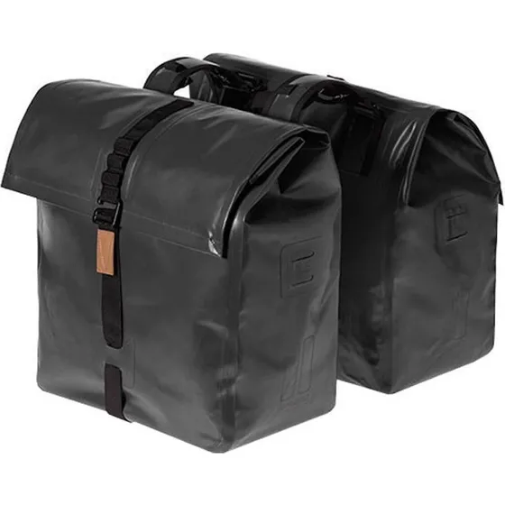 Basil Urban Dry Doppel-Fahrradtasche 50 L schwarz wasserdicht