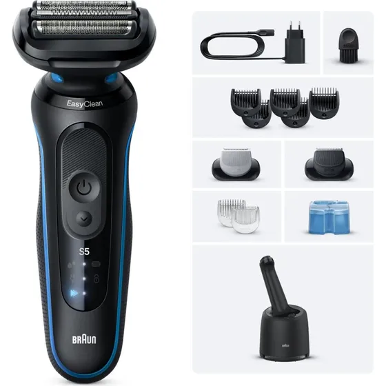 Braun Series 5 52-B7650cc Nass/Trocken-Rasierer, 50 Min, Blau