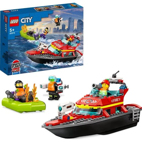 LEGO City 60373 Feuerwehrboot, 144 Teile, schwimmfhig