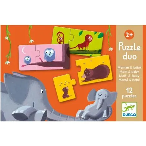 Djeco Puzzle Duo: Mami & Kind ab 2 Jahren