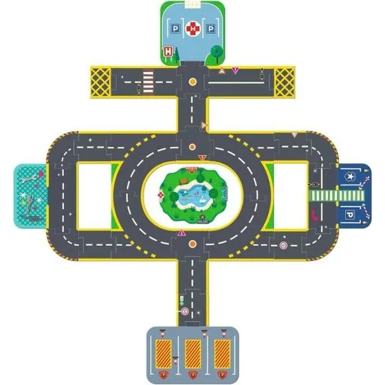 Djeco Crazy Motors Bodenpuzzle Stadt (27 Teile)