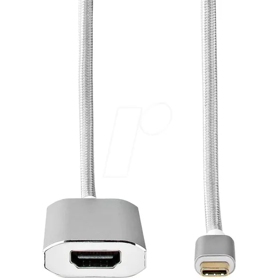 Nedis CCTB64680AL20 USB-C auf HDMI 2m, 4K@60Hz, Silber