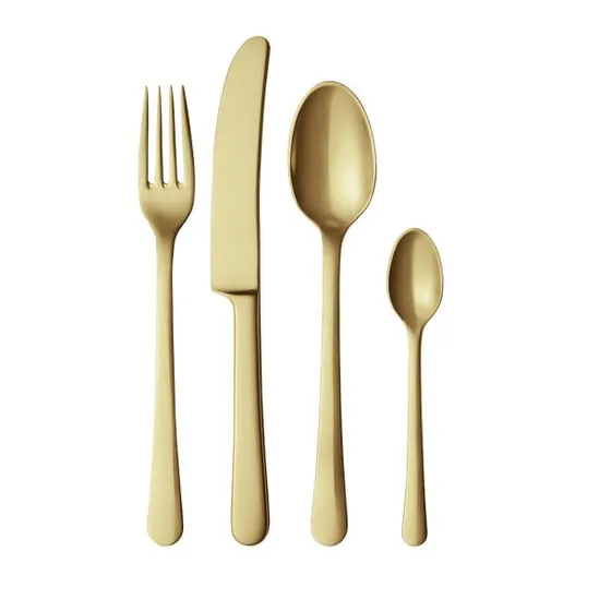 Georg Jensen Copenhagen Besteckset Mattgold (4er-Set)
