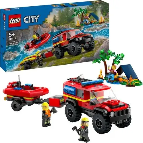 LEGO City Feuerwehrgelndewagen mit Rettungsboot 60412
