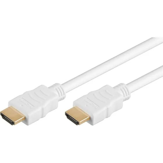 Goobay 61021 HDMI-Kabel 3 m weiß High Speed mit Ethernet
