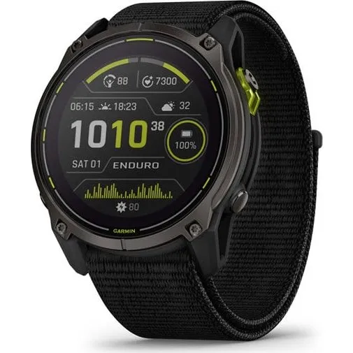 Garmin Enduro 3 Solar 51 mm Schwarz/Carbongrau Titan DLC