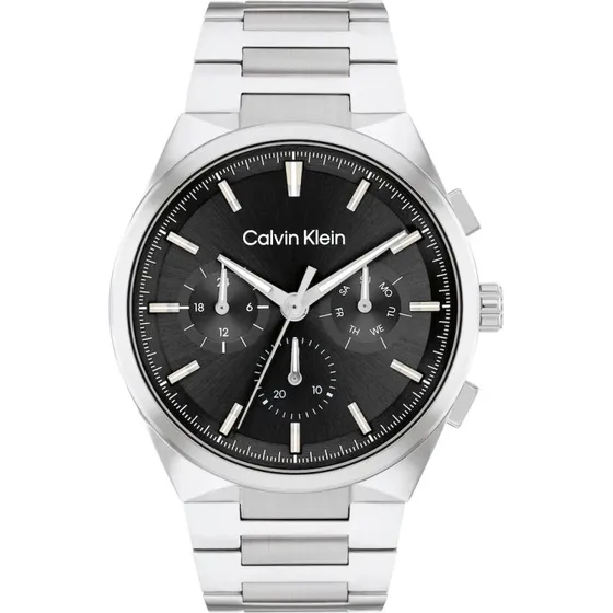 Calvin Klein ARCHITECTURAL MULTI Herrenuhr, Edelstahl, Datum, Grün