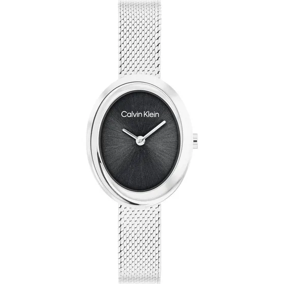 Calvin Klein Twisted Bezel Damenuhr Edelstahlarmband