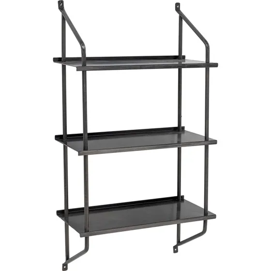 Bloomingville Sindre Wandregal schwarz, 49x90x22,5 cm