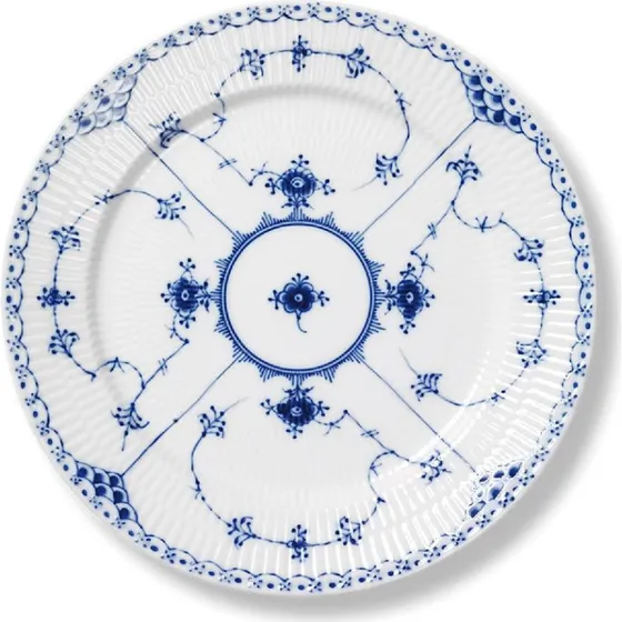 Royal Copenhagen Blue Fluted Half Lace Frühstücksteller 22 cm