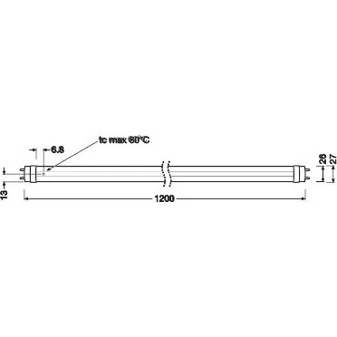 LEDVANCE T8 LED-Rhre 15W 120cm 3000K warmwei