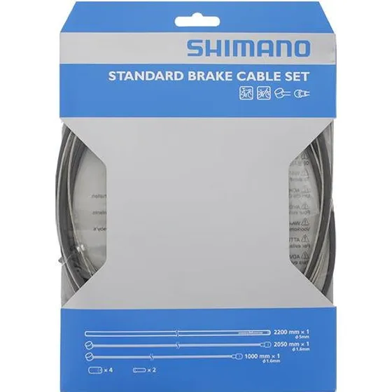 Shimano Bremszugsatz Standard Vorne/Hinten Schwarz