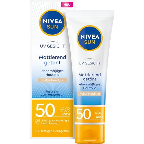NIVEA SUN UV Face Mattierender Sonnenschutz SPF 50, 50 ml