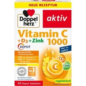 Doppelherz Vitamin C 1000+D3+Zink Depot 30 Stück