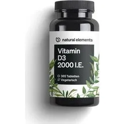 natural elements Vitamin D3 2000 I.E. 365 Tabletten