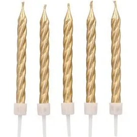 PAPSTAR Geburtstagskerzen auf Halter 6 cm Gold (120 Stck)