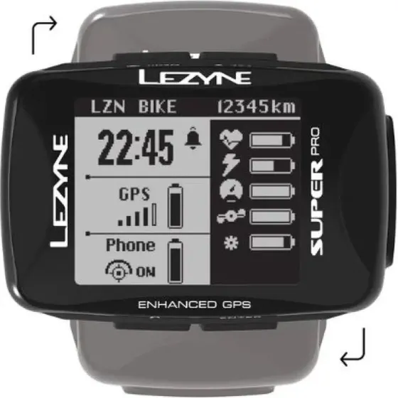 Lezyne Super Pro GPS-Fahrradcomputer