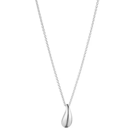 Georg Jensen REFLECT Halskette, mittlerer Tropfenanhänger, Sterlingsilber, 55 cm