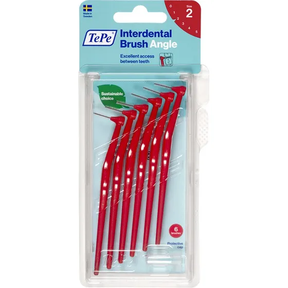 TePe Angle Interdentalbürste rot 0,5 mm, 6 Stück