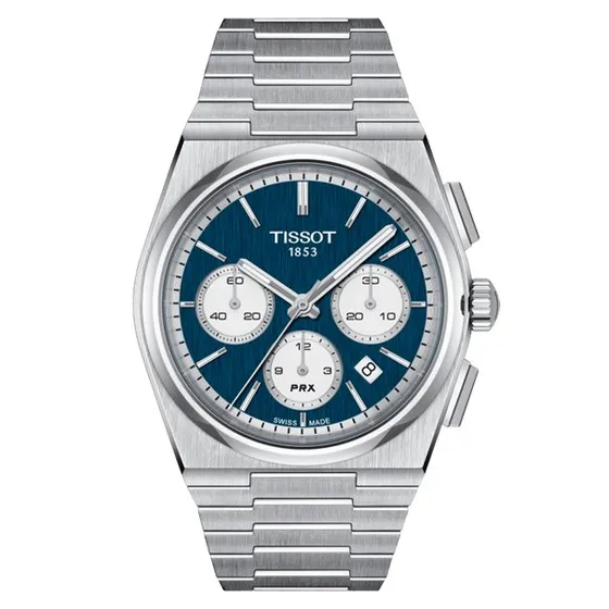 Tissot PRX Automatik Chronograph 42mm Silber Weiß