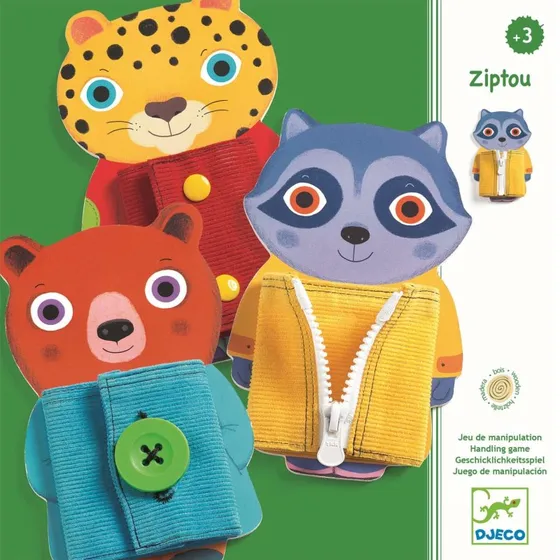 Djeco Ziptou Lernspiel mit Jacken