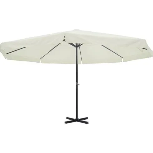 vidaXL Sonnenschirm Wei Aluminium 500 cm 40301