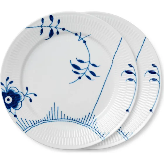 Royal Copenhagen Blue Fluted Mega Teller 27 cm, 2 Stück