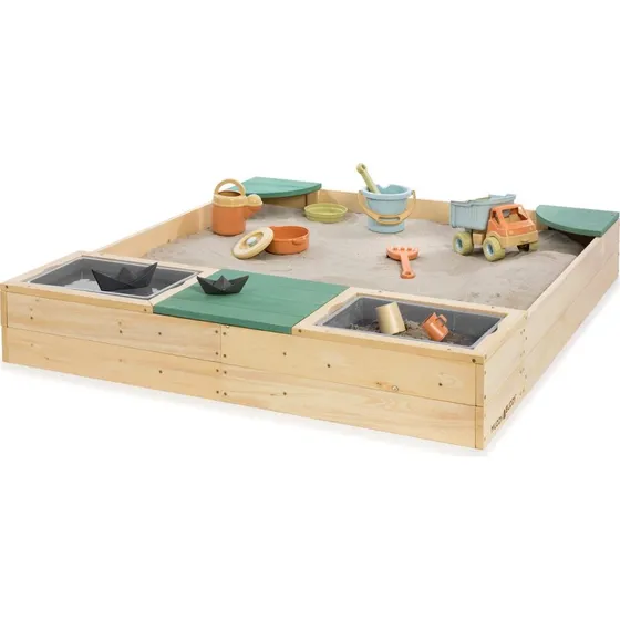 MUDDY BUDDY® Beach Rebel Sandkasten natur-salbeigrün