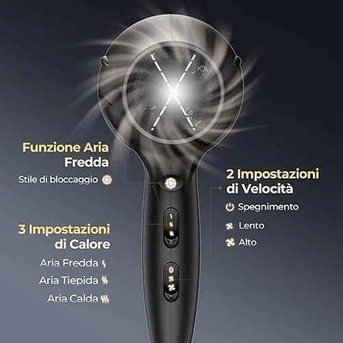 YASHE HD-8009BF 2400 W Ionischer Haartrockner