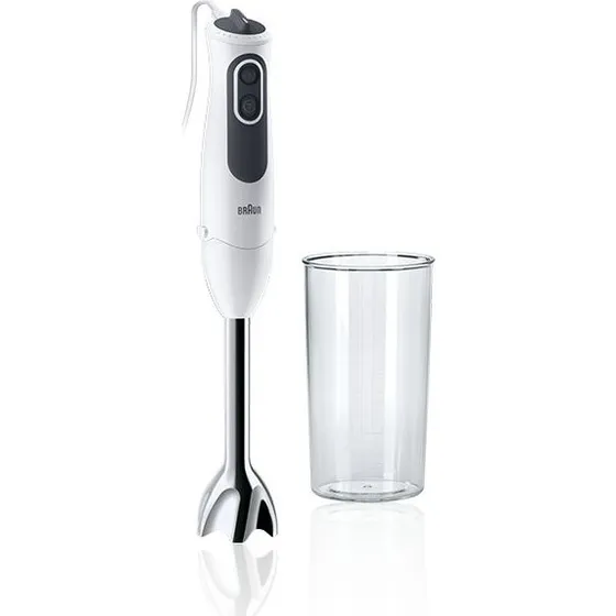 Braun MQ3100WH MultiQuick 3 Stabmixer 750 W, 11 Stufen, Grau/Wei