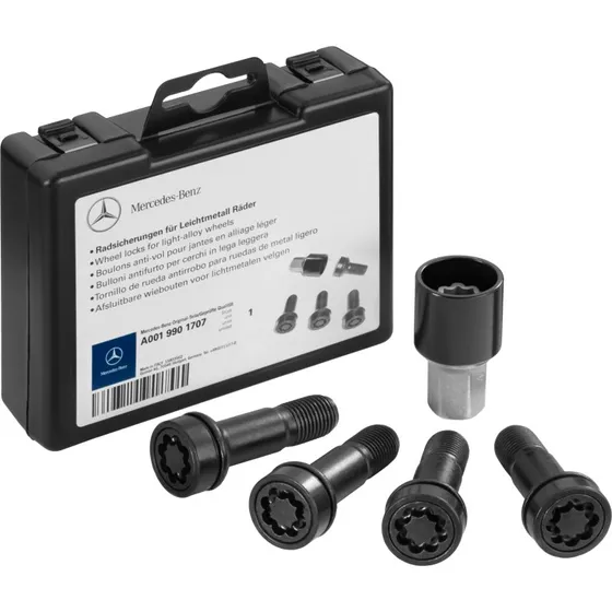 Mercedes-Benz Radsicherungssatz M14 x 1,5 x 45, schwarz (A0019901707)
