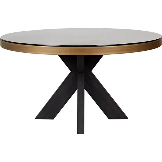 Richmond Interiors Bloomville Esstisch 140 brass shagreen