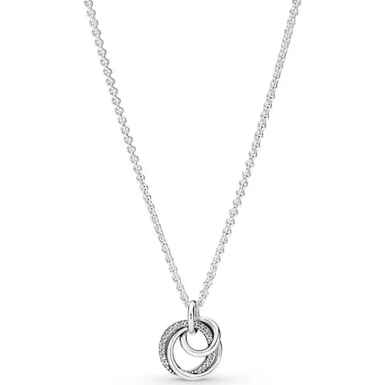 Pandora Family Always Encircled Halskette 925 Silber Zirkonia 60 cm