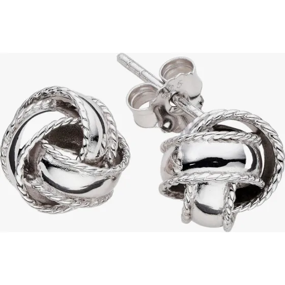 Lady Paar Ohrstecker aus 925er Silber, rhodiniert,  8 mm