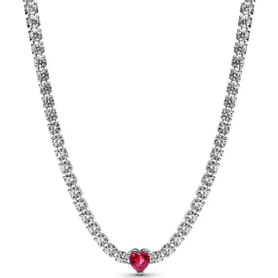Pandora Timeless Choker-Herz-Kette Silber 40 cm