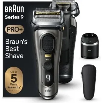 Braun Series 9 Pro+ 9565cc Wet & Dry Elektrorasierer, dunkelgrau