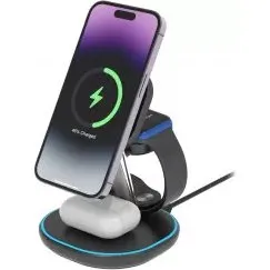 deltaco 3-in-1 magnetische Ladestation fr iPhone, TWS & Watch
