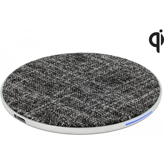 Delock Qi-Ladegert 10 W, kabellos, mit Stoffberzug
