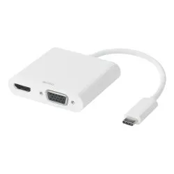 deltaco USB-C-Dockingstation HDMI/VGA/USB-C 100 W wei