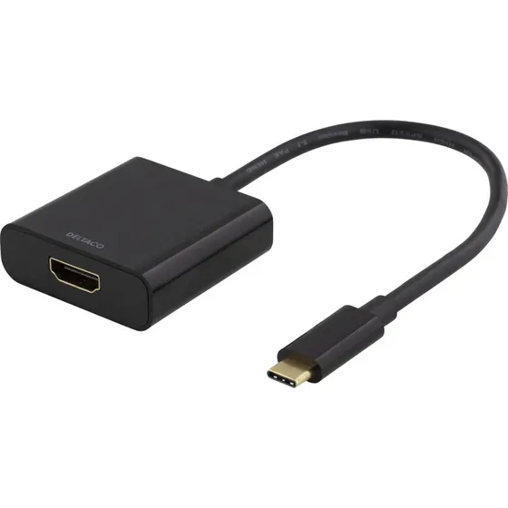 deltaco USB-C auf HDMI-Adapter 4096x2160, schwarz