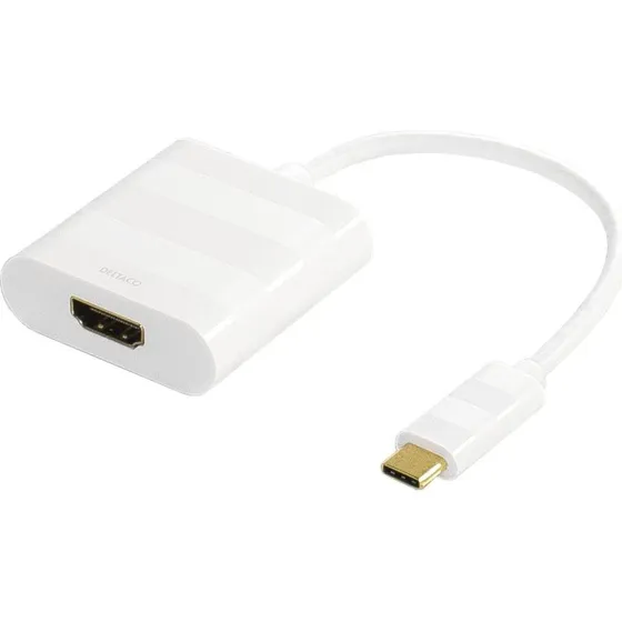 deltaco USB-C auf HDMI Adapter 4K UHD wei