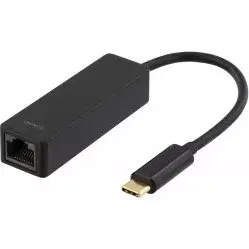 deltaco USB 3.1 Netzwerkadapter Gigabit USB-C schwarz