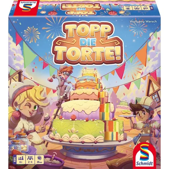 Topp die Torte! - Zuckerse Familienspiel fr 2-4 Spieler ab 6 Jahren