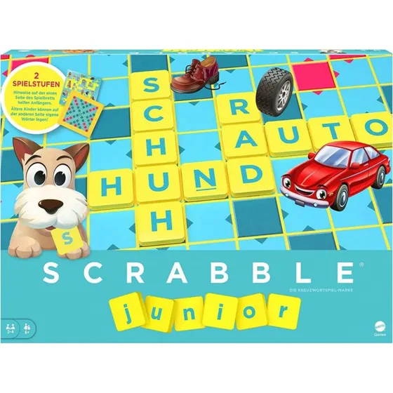 Mattel Scrabble Junior Y9670  doppelter Lernspa fr Kinder ab 5 Jahren