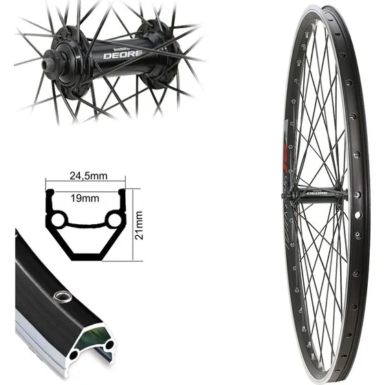 Shimano Deore HB-T610 Vorderrad 28" schwarz gest